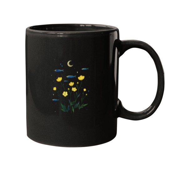 Discover Flowers and Fish Classic Mugs