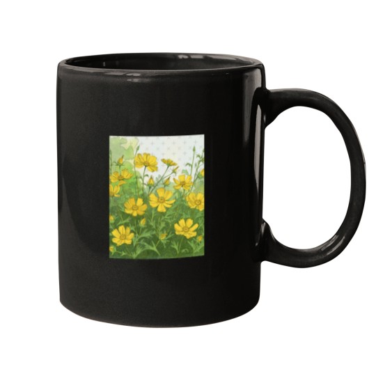 Discover Golden Cosmos Bloom Classic Mugs