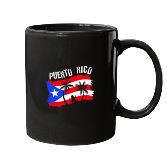 Discover Distressed Style Puerto Rico Frog Gift design Puerto Rico! Mugs