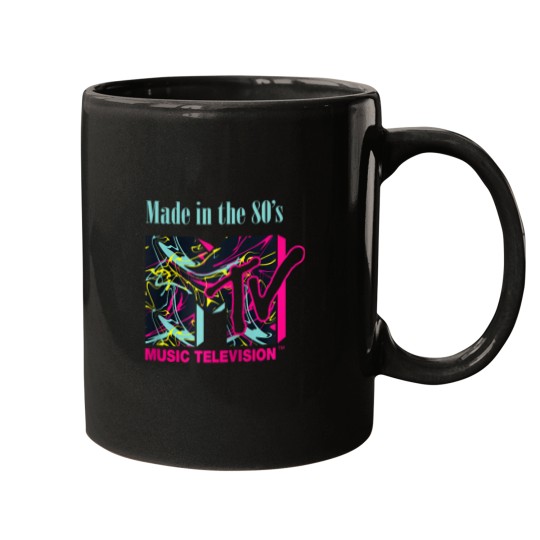 Discover Mademark x MTVs The  MTVs Logo with abstract funky new Wave Lines Raglan Baseball Tee Mugs
