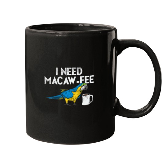 Discover Funny Parrot Macaw And Coffee I Scarlet Macaw Owner Mugs