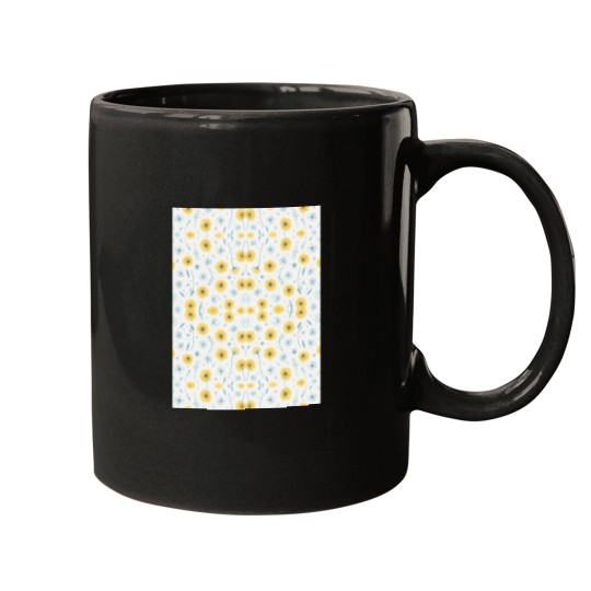 Discover Delicate dandelion in a meadow pattern Graphic Mugs