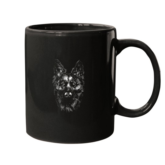 Discover German Shepherd Monochrome Mugs Mugs
