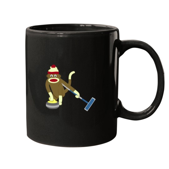Discover Sock Monkey Curling Classic Mugs