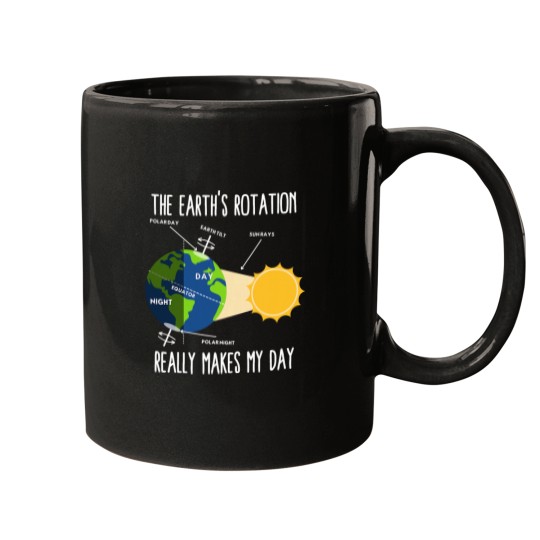Discover Funny Earth Rotation Earth Days Science Teacher Kids Women Mugs