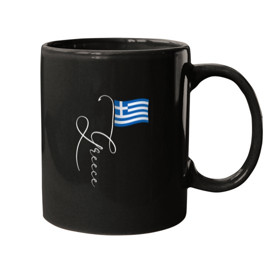 Discover Greece Signature Flag Pole Elegant Patriotic Greek Flag Mugs