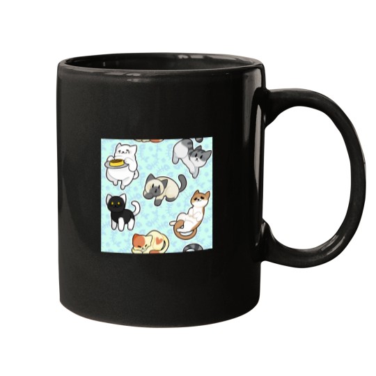 Discover Neko Atsume Pattern 2 Classic Mugs