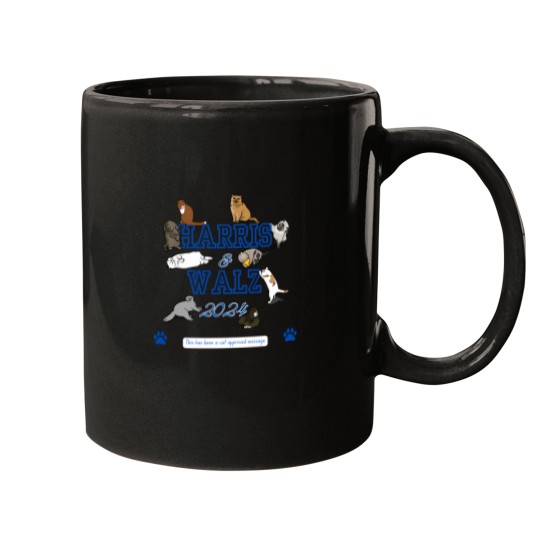 Discover harris and walz cat approved 1 Mugs
