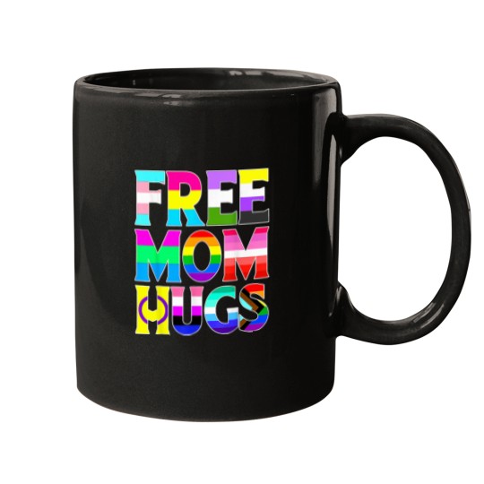 Discover Free Mom Hugs Rainbow Flag LGBTQ Pride Month Cute Trans Mugs