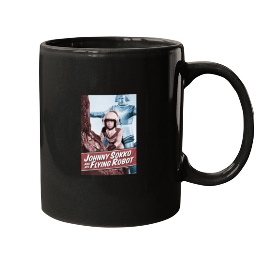 Discover Giant Robot Johnny Sokko's Flying Robot Vintage Poster Mugs