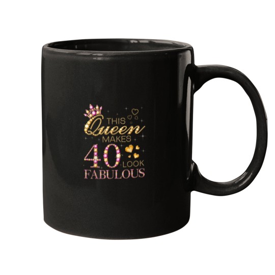 Discover This Queen Makes 40 Look Fabulous 40th Birthday Mugs