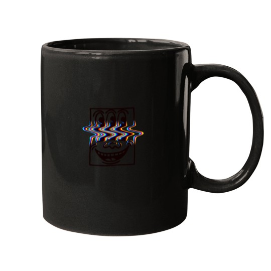 Discover Three Eyed Smiling Face Glitch Essential Mugs