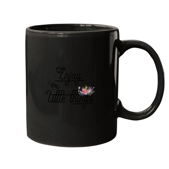 Discover Cute Inspirational Girly Quote - Enjoy the little things Mugs