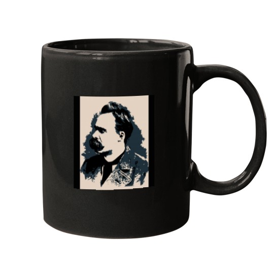 Discover Friedrich Nietzsche portrait vector drawing Mugs