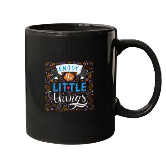 Discover Enjoy the little things motivational saying quote Mugs