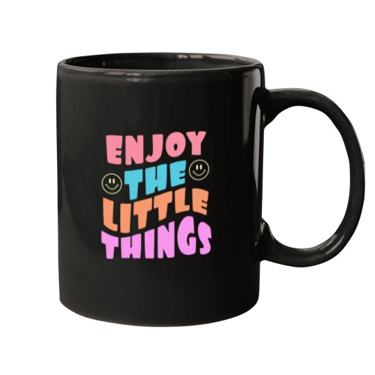 Discover Enjoy the little things quote Fitted Scoop Mugs