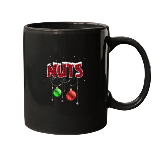 Discover Chest Nuts Christmas Red Plaid Matching Couple Chestnuts Mugs