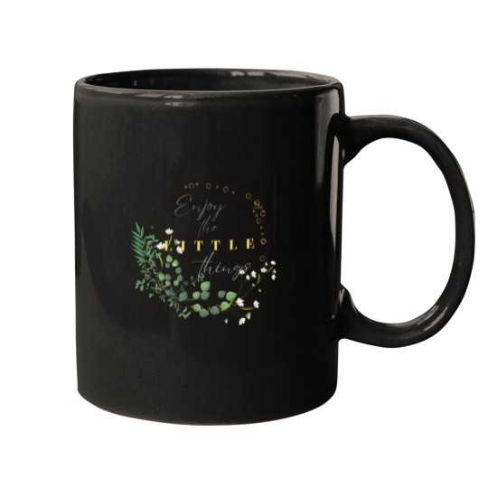Discover Enjoy the little things every day and find your happiness in the simple things Mugs