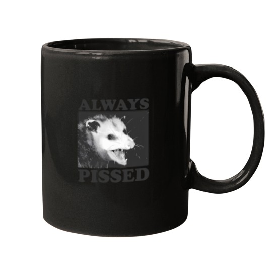 Discover Always Pissed Funny Opossum Eat Trash Be Free Mugs
