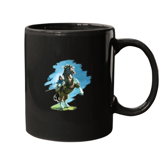 Discover The Legend Of Zelda Breath Of The Wild Link And Epona Paint Mugs