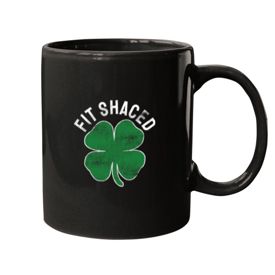 Discover Fit Shaced Funny Irish Drinking ST PATRICKS DAY Shamrock Mugs