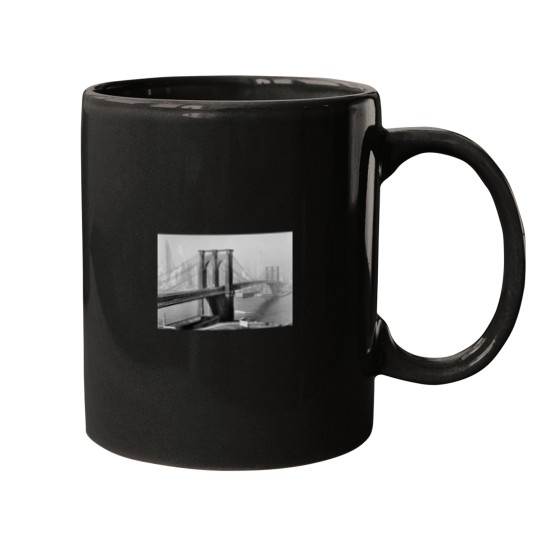 Discover 1940_s Bridge Black and White Daytime Photograph Mugs