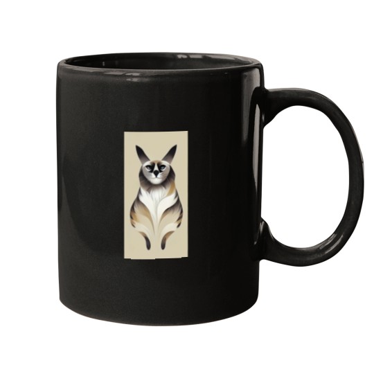 Discover Abstract Balinese cat Mugs