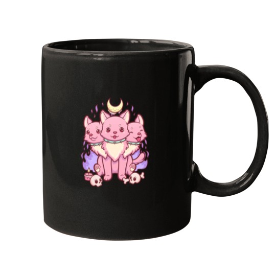 Discover Kawaii Pastel Goth Cute Creepy Occult Cerberus Mugs