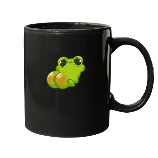 Discover Kawaii Frog Back View 1 Mugs