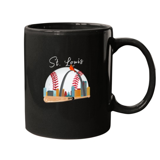 Discover Saint Louis Red Cardinal T New Skyline Ball Design Mugs