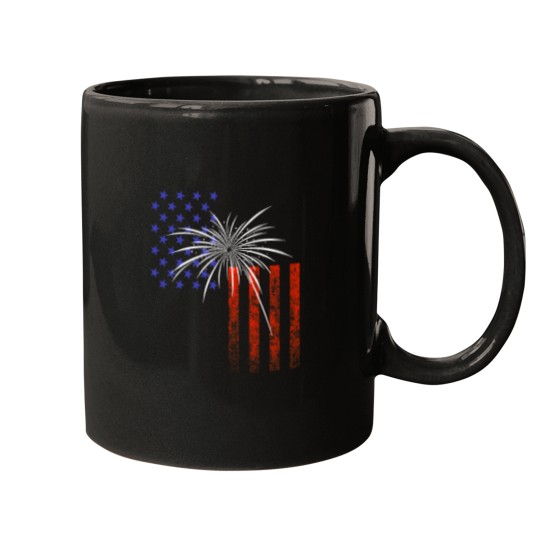 Discover 4th of July American Flags and Firework Mugs