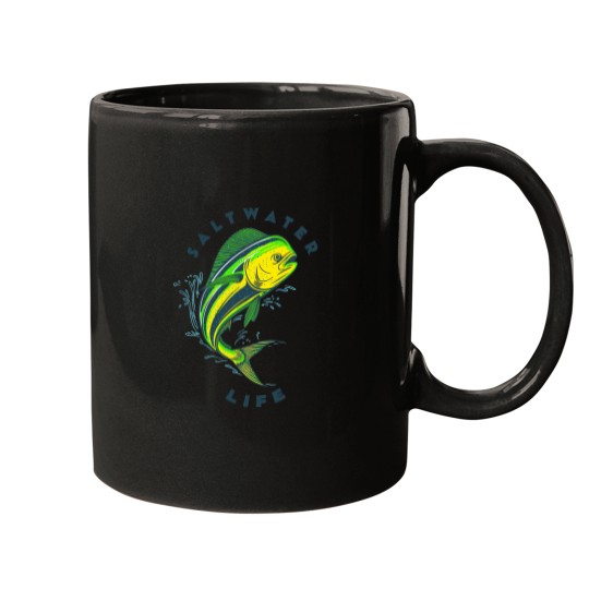 Discover Saltwater Life Saltwater Mahi Mahi Jumping Fishing Mugs