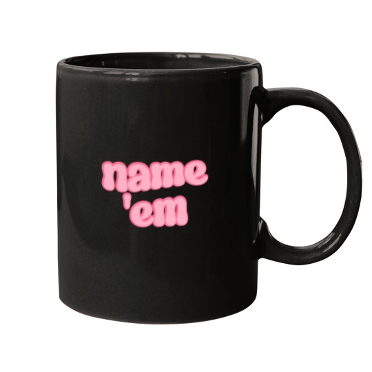 Discover Real Housewives Collection Name Em Pink Bubbly Font Design Inspired by Sutton Stracke on RHO Mugs