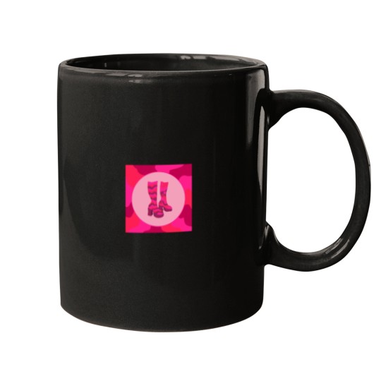 Discover Pink 70s Style Platform Boots Long Mugs