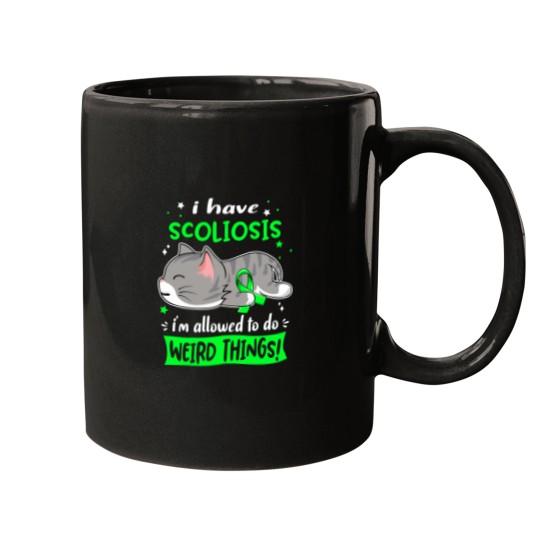 Discover Scoliosis Awareness, I Have Scoliosis i_m Allowed to do Weird Things! Active(1) Mugs