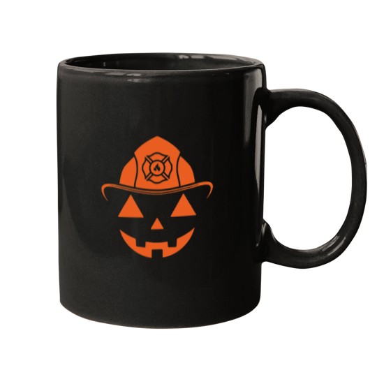 Discover Halloween Firefighter Helmet Pumpkin Mugs