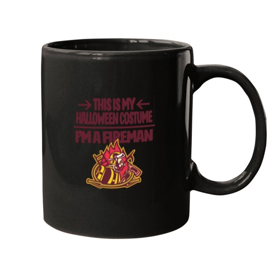 Discover This is My Halloween Costume I'm a Fireman Firefighter Mugs