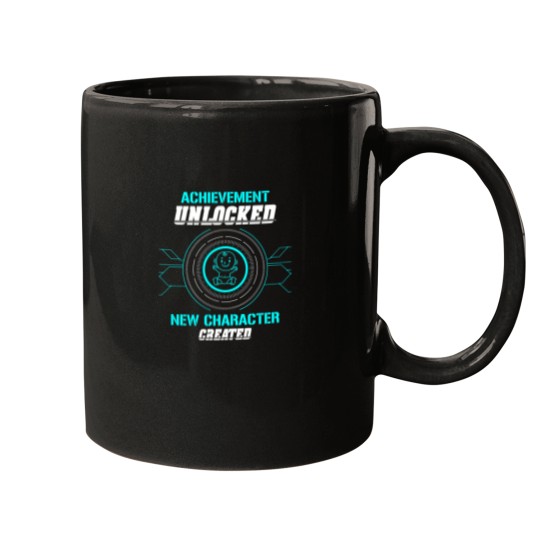 Discover Achievement Unlocked New Character Created Pregnant Parent Father Dad Parenting Announcement Gender Reveal Mommy Mugs