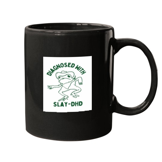 Discover Diagnosed with slay dhd Graphic Mugs