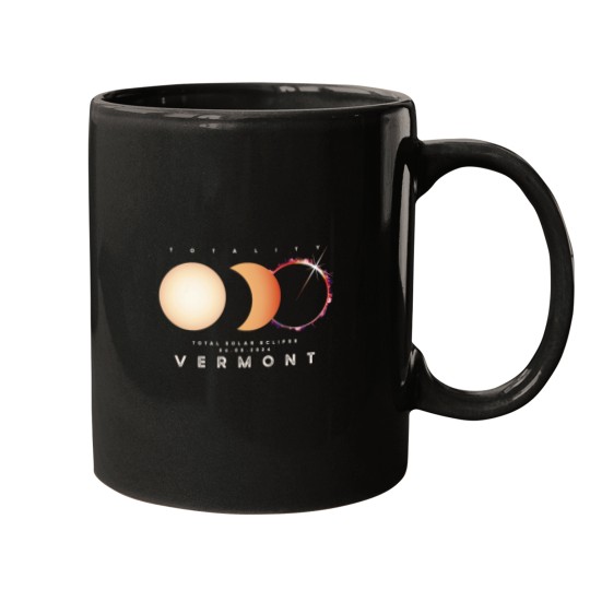 Discover Solar Eclipse 2024 Vermont Total Eclipse Astronomy Graphic Mugs