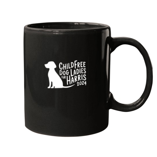 Discover Childfree Dog Ladies Mugs, Harris 2024 Cat Mugs, Funny Kamala Harris Graphic Mugs