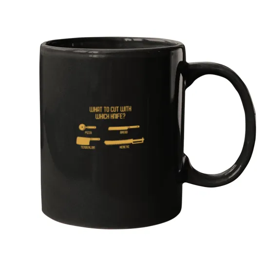Discover What to Cut with which knifess Funny Wargaming Meme Essential Mugs