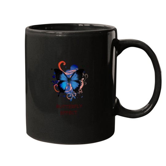 Discover Blue and black colors Butterflygraphic art Mugs