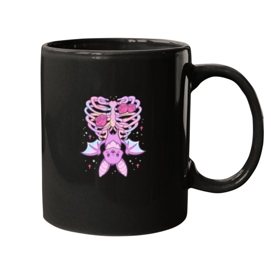 Discover Kawaii Pastel Goth Cute Creepy Bat Mugs