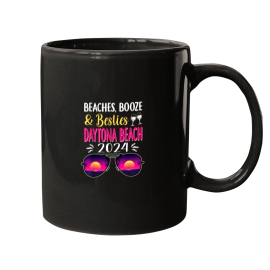 Discover Beaches Booze Besties Daytona Beach 2024 Vacatio Mugs