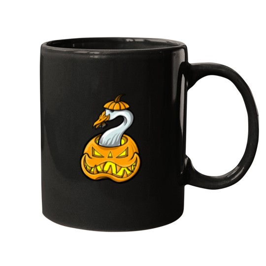 Discover Halloween Goose Stealing Candy Pumpkin Honk Mugs