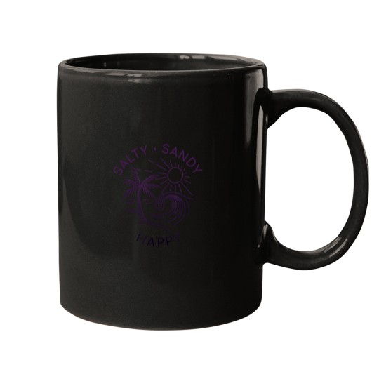 Discover Beach Quote Love Salty Sandy Happy Vacation Sea Mugs