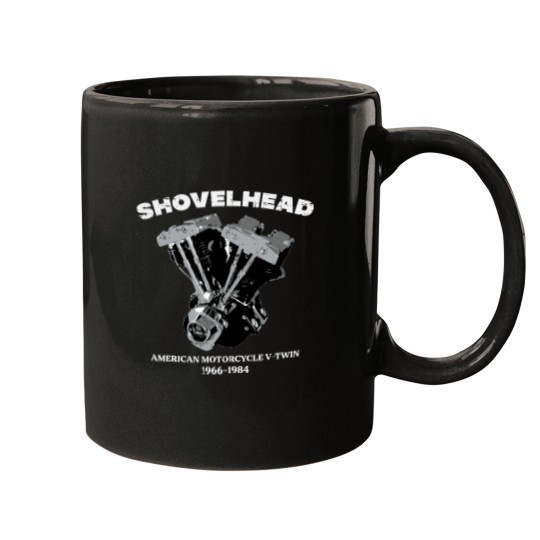 Discover Biker Shovelhead Motorcycle Engine Vintagess Men Women Kids Mugs