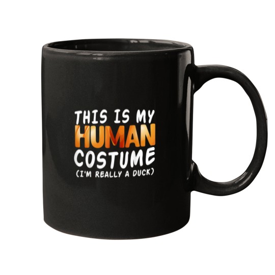 Discover This Is My Human Costume I'm Really A Rubber Duck Mugs