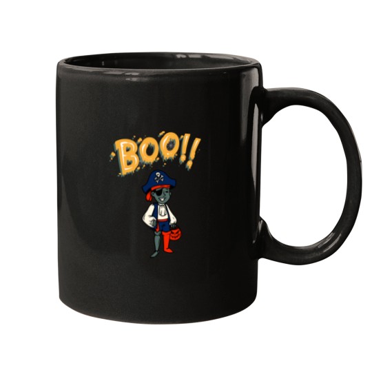 Discover Cute Halloween Spooky Pirate Mugs